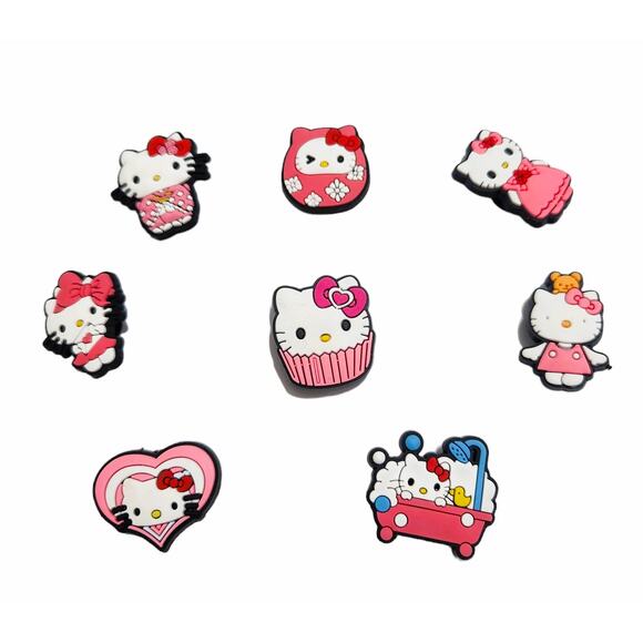 Charms 8-Pcs Hello Kitty Jibbitz - Picture 1 of 2